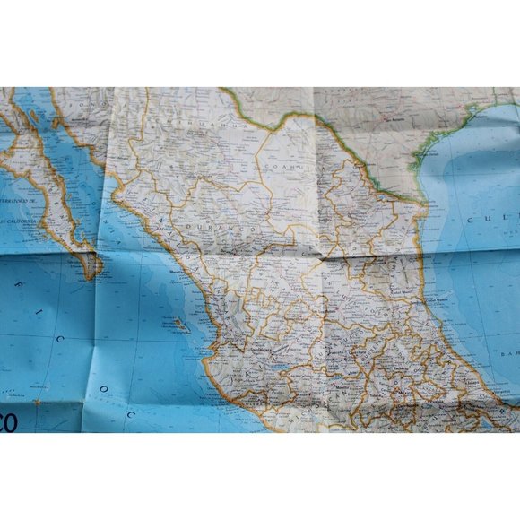 Vintage 1973 Mexico Map National Geographic Central America 53745 - Picture 2 of 6